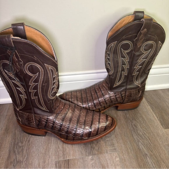 Cody James Exotic Caiman Gator Western Round Toe Cowboy Boots main image 7